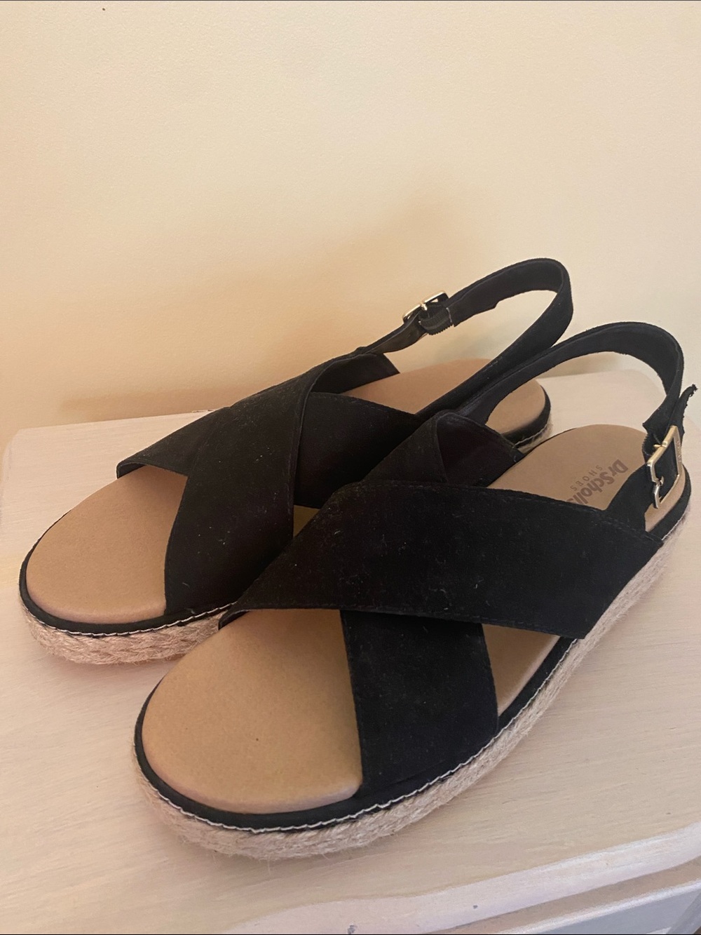 Dr. Scholl's Black Crisscross Slingback Espadrilles